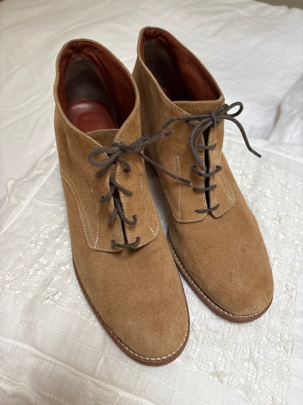 Rachel Comey Italian Suede Laced Booties